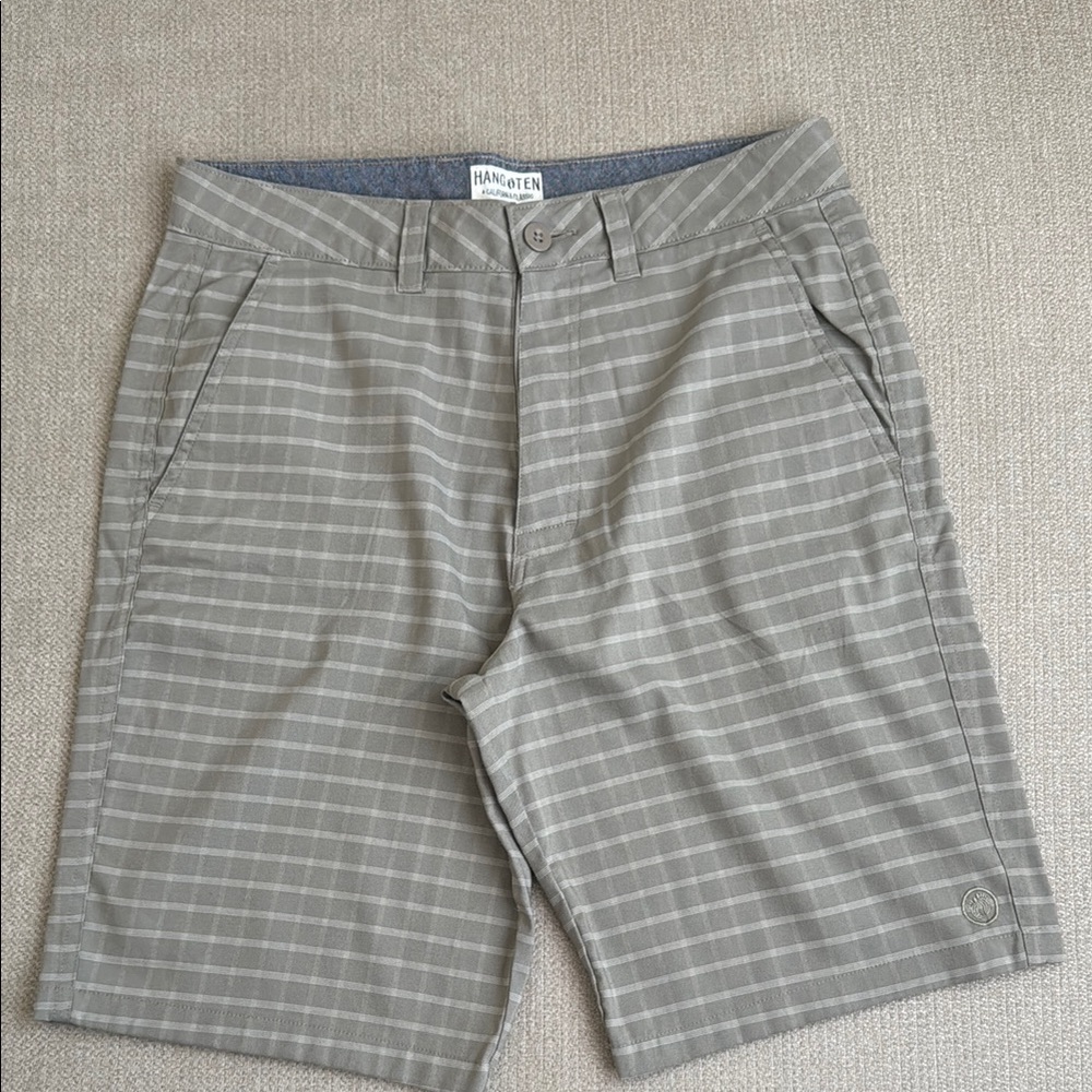 Hang Ten Gray Flat Front Lightweight Shorts